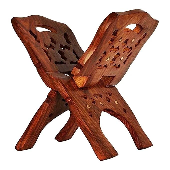 Handmade Sheesham Wooden fodable holy Rehal Quran Book Stand | Book Stand for Reading